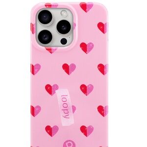 Loopy Case Pink and Red Sweetheart Sparkle Design IPhone 14